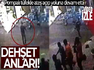 İstanbul'da pompalı dehşeti kamerada: Yanlış dükkana ateş açıp yoluna devam etti
