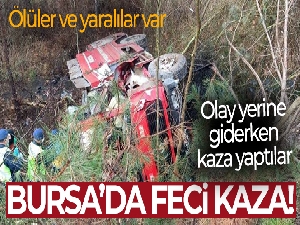 Kazaya giden itfaiye kaza kırım ekibi kaza yaptı!