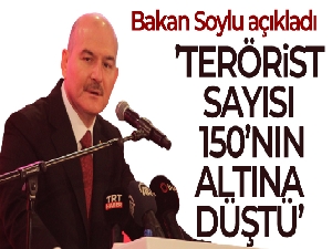 İçişleri Bakanı Soylu: 'PKK'nın silahlı terörist sayısı Türkiye içinde 150'nin altına düştü'
