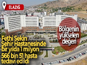 Fethi Sekin Şehir Hastanesinde, bir yılda 1 milyon 566 bin 51 hasta tedavi edildi