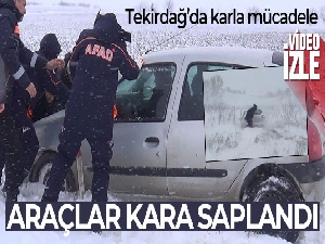 Kara saplanan araçları kurtarma operasyonu
