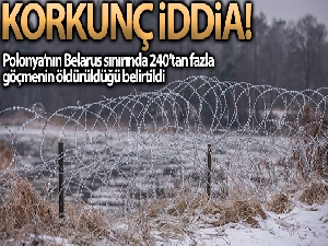 Polonya'nın Belarus sınırında 240'tan fazla göçmenin öldürüldüğü iddiası