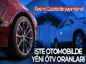 Otomotivde Özel Tüketim Vergisi matrah limitlerinin değiştirilmesine yönelik karar Resmi Gazete'de