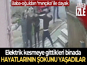 Büyükçekmece elektrik kesen görevlilere 'mınçıka' ile dayak kamerada