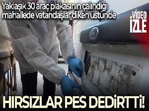 Esrarengiz plaka hırsızları pes dedirtti