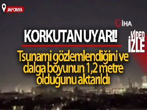 Japonya'da tsunami uyarısı