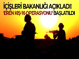 İçişleri Bakanlığı açıkladı! Eren Kış-16 Bingöl-Sağgöze Şehit Jandarma Binbaşı Adil Karagöz Operasyonu başlatıldı