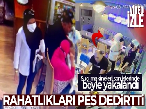 Taksim'de turistlerin çantasını çalan kadın hırsızlar kamerada
