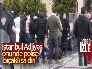 İstanbul Adliyesi önünde polise bıçaklı saldırı