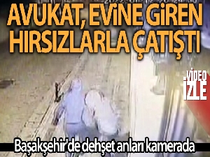 Avukat ile evine giren hırsızlar arasında çatışma çıktı