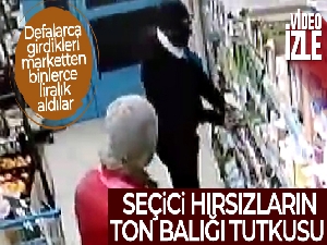 Marketten binlerce liralık ton balığı çaldılar