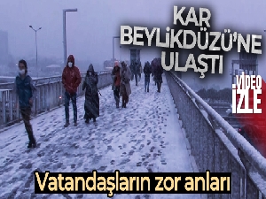 Beylikdüzü'nde kar sonrası işe giden vatandaşlar zor anlar yaşadı