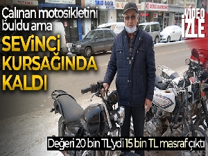 Çalınan motosikleti hurda halde bulununca sevinci kursağında kaldı