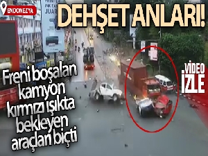Freni boşalan kamyon kırmızı ışıkta bekleyen araçları biçti: 4 ölü, 22 yaralı