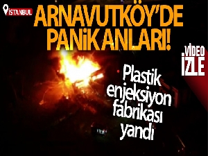 Arnavutköy'de korkutan fabrika yangını