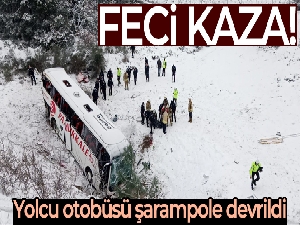 Kuzey Çevre Otoyolu'nda yolcu otobüsü şarampole devrildi: 3 ölü, 15 yaralı