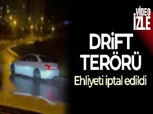 Başakşehir'de drift yapan sürücünün ehliyeti iptal edildi