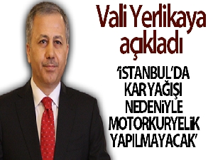 İstanbul'da kar yağışı nedeniyle motokuryelik yapılmayacak