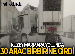 Kuzey Marmara Yolunda 30 araç birbirine girdi