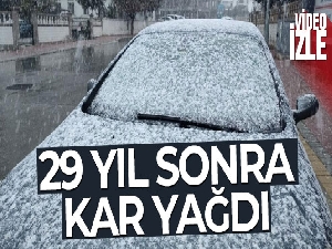 Antalya kent merkezine 29 yıl sonra kar yağdı