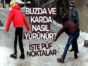 Buz ve karda yürüme teknikleri