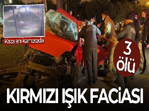 Bursa'da kırmızı ışık faciası: 3 ölü | Kaza anı kamerada