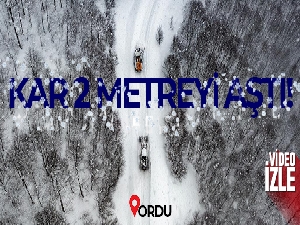 Ordu'da kar 2 metreyi aştı