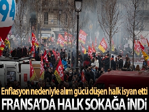 Fransa'da enflasyon nedeniyle alım gücü düşen halk sokağa indi
