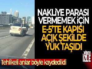 Maltepe'de pes dedirten görüntü, kapısı açık şekilde yük taşıdı