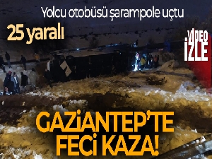 Tırla çarpışan yolcu otobüsü şarampole devrildi: 3'ü ağır 28 yaralı