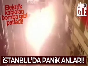 Sultangazi'de bomba gibi patlayan yer altı kabloları paniğe neden oldu