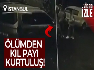 Çocukların ölümden kıl payı kurtulduğu kaza kamerada