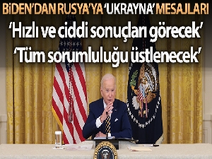 Biden: “Rusya, diplomasiden uzaklaşıp Ukrayna'ya saldırmayı seçerse tüm sorumluluğu üstlenecek”