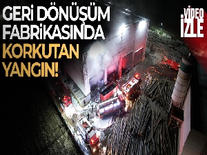 Kocaeli'de geri dönüşüm fabrikasında yangın