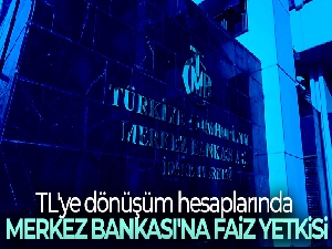 TL'ye dönüşüm hesaplarında Merkez Bankası'na faiz yetkisi
