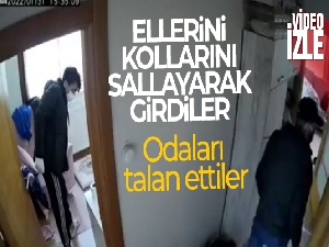 Kartal'da maskeli hırsızlar daire içi kameraya yakalandı