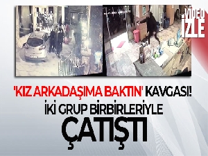 Beyoğlu'nda otelde silahlı çatışma kamerada