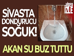 Donmasın diye musluğu açık bıraktı, akan su bile dondu