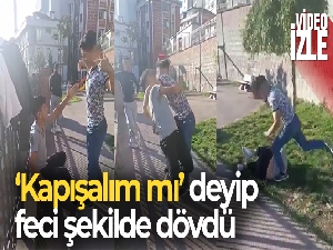 Parkta dayak kamerada: 'Kapışalım mı' deyip feci şekilde dövdü