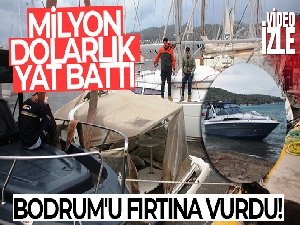 Bodrum'u fırtına vurdu, milyon dolarlık tekneler denize gömüldü, bazı tekneler karaya oturdu