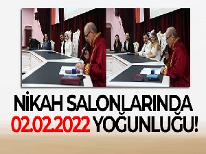 Nikah salonlarında 02.02.2022 yoğunluğu
