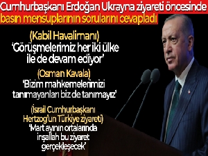 Cumhurbaşkanı Erdoğan, Ukrayna ziyareti öncesinde basın mensuplarının sorularını cevapladı