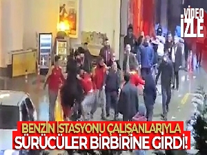 Benzin istasyonu çalışanlarıyla sürücüler arasında kavga çıktı