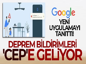 Deprem bildirimleri 'cep'e geliyor