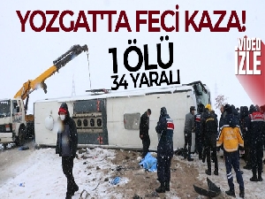 Yozgat'ta otobüs kazası: 1 ölü, 15 yaralı
