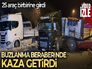 Buzlanma beraberinde kaza getirdi