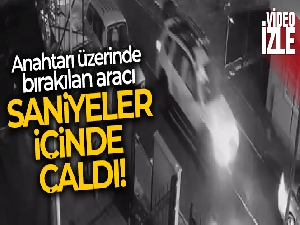 Ümraniye'de 300 bin liralık aracın çalınma anı kamerada