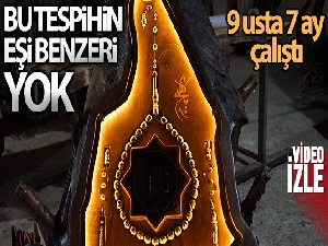 Bu tespihin Türkiye'de eşi benzeri yok, 9 usta 7 ay çalışarak yaptı