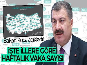 Bakan Koca açıkladı! İşte illere göre haftalık vaka sayısı