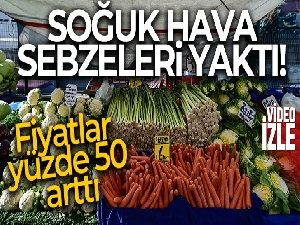 Soğuk hava sebzeleri yaktı, fiyatlar yüzde 50 arttı
